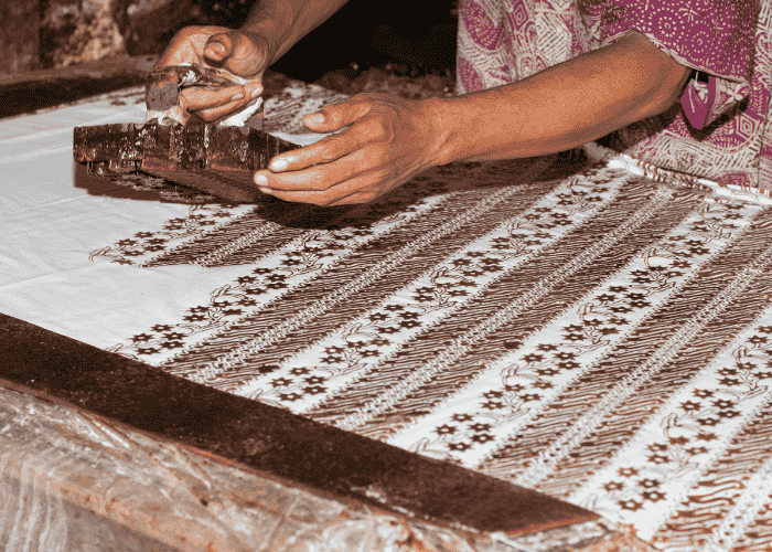 stamp batik process